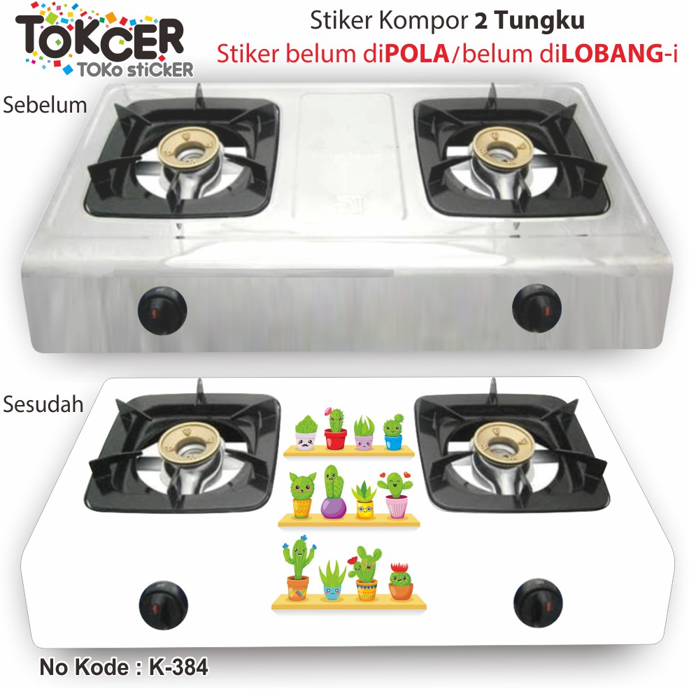 Stiker Kompor 2 Tungku KAKTUS