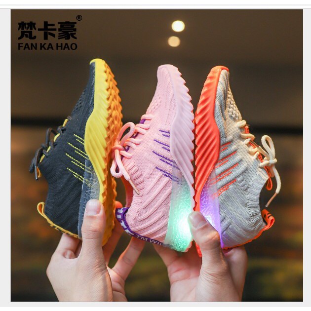 SEPATU SNEAKER ANAK TRENDY / RUNNING SHOES LED