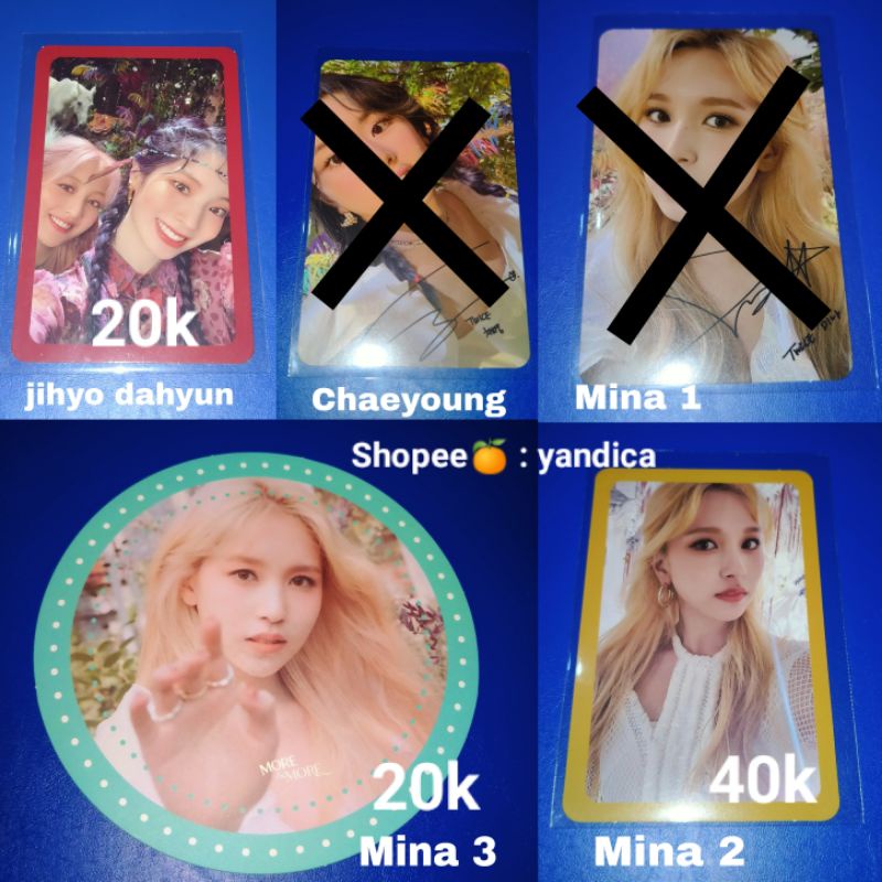 Photocard TWICE More & More Mina Chaeyoung Dahyun Jihyo