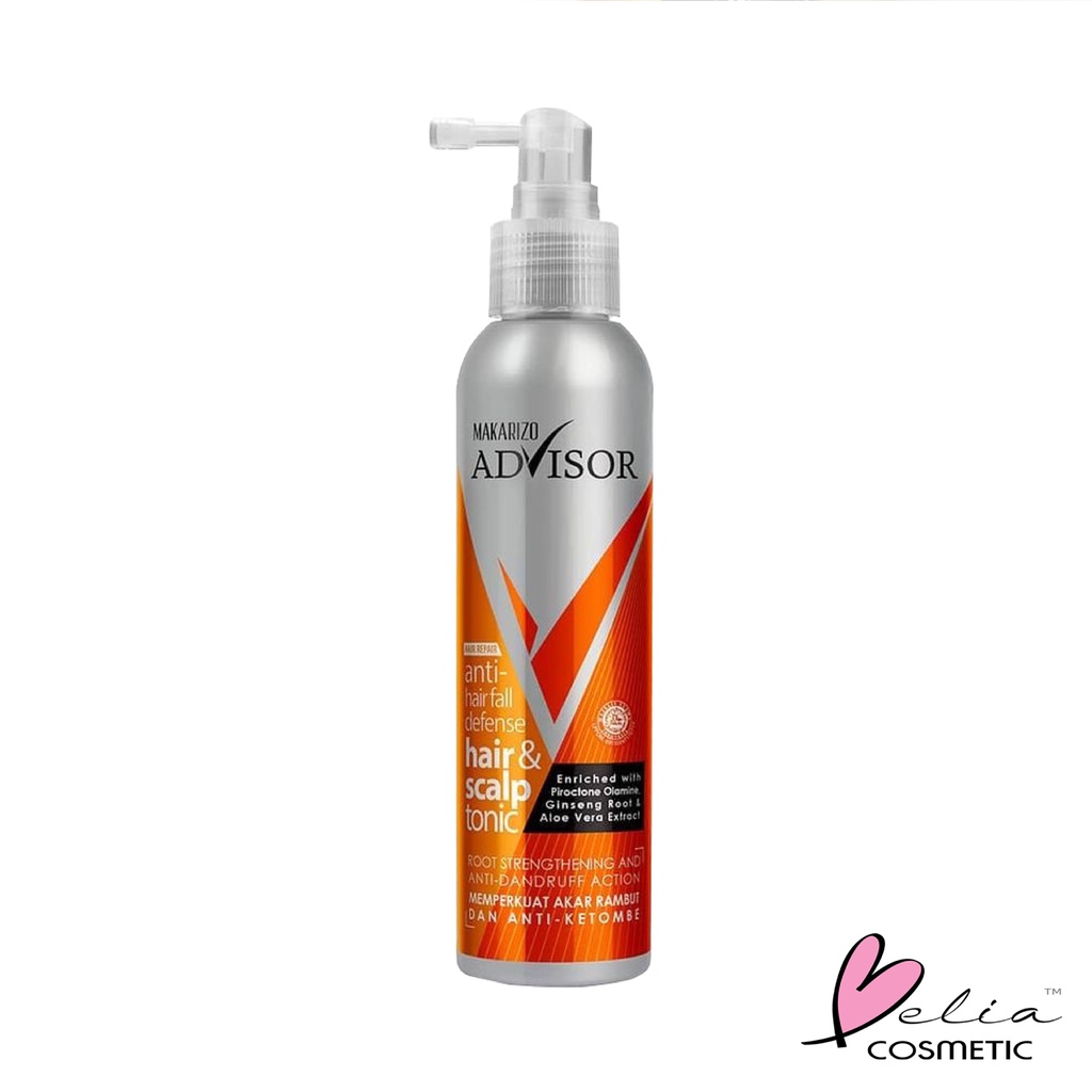 ❤ BELIA ❤ MAKARIZO Advisor Hair & Scalp Tonic 145mL | Perawatan Rambut Rontok dan Ketombe (BPOM)-MKRZ Hair ScalpTonic