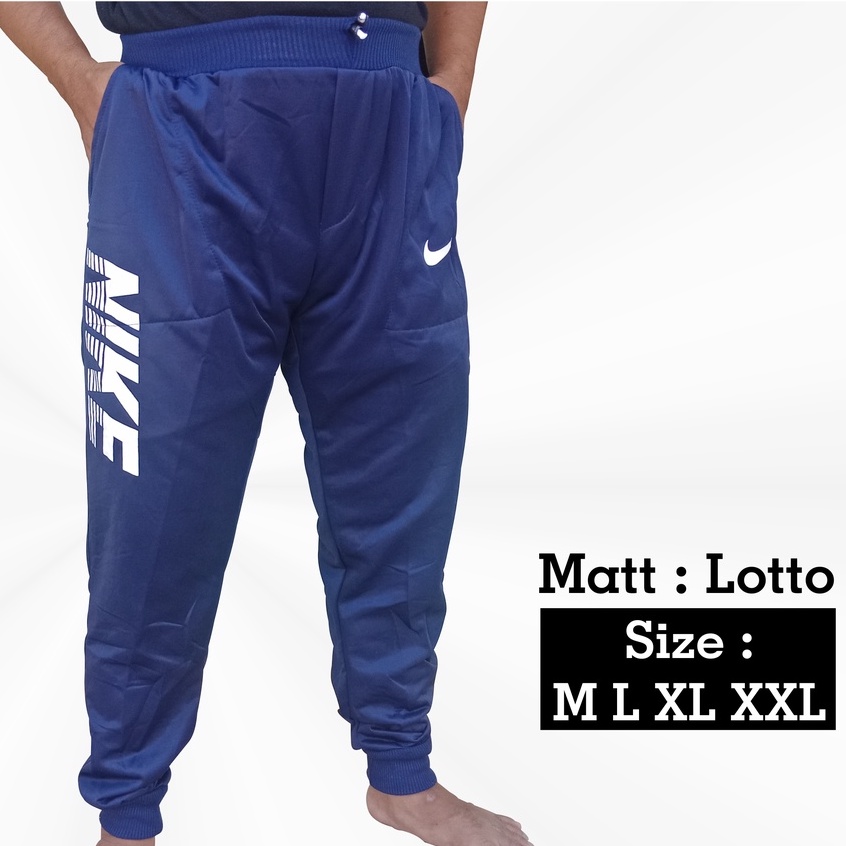 CELANA JOGGER PANJANG SABLON SWEATPANTS TRAINING DEWASA PRIA WANITA JUMBO SIZE M-XXL JOGER OLAHRAGA GYM BAHAN LOTTO