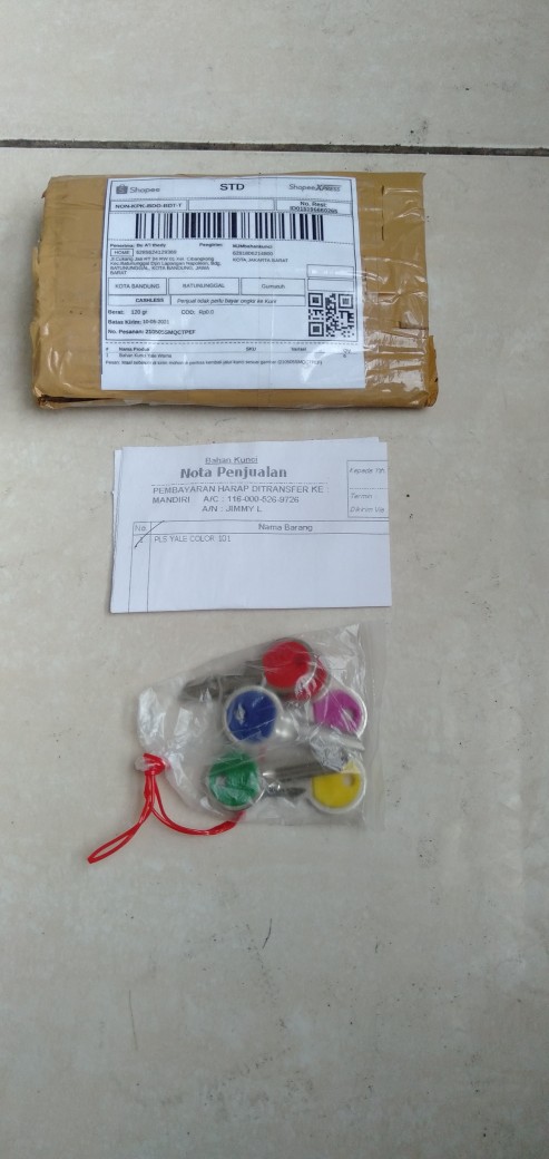 Bahan Kunci Yale Warna