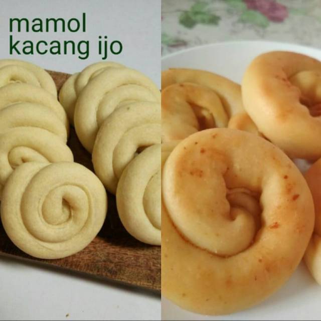 

Mamol kue kacang hijau isi 10