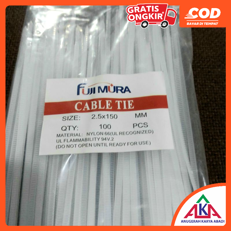 

Kabel Tis FUJIMURA / Ties / Nylon Cable Tie 15 cm isi 100 pcs