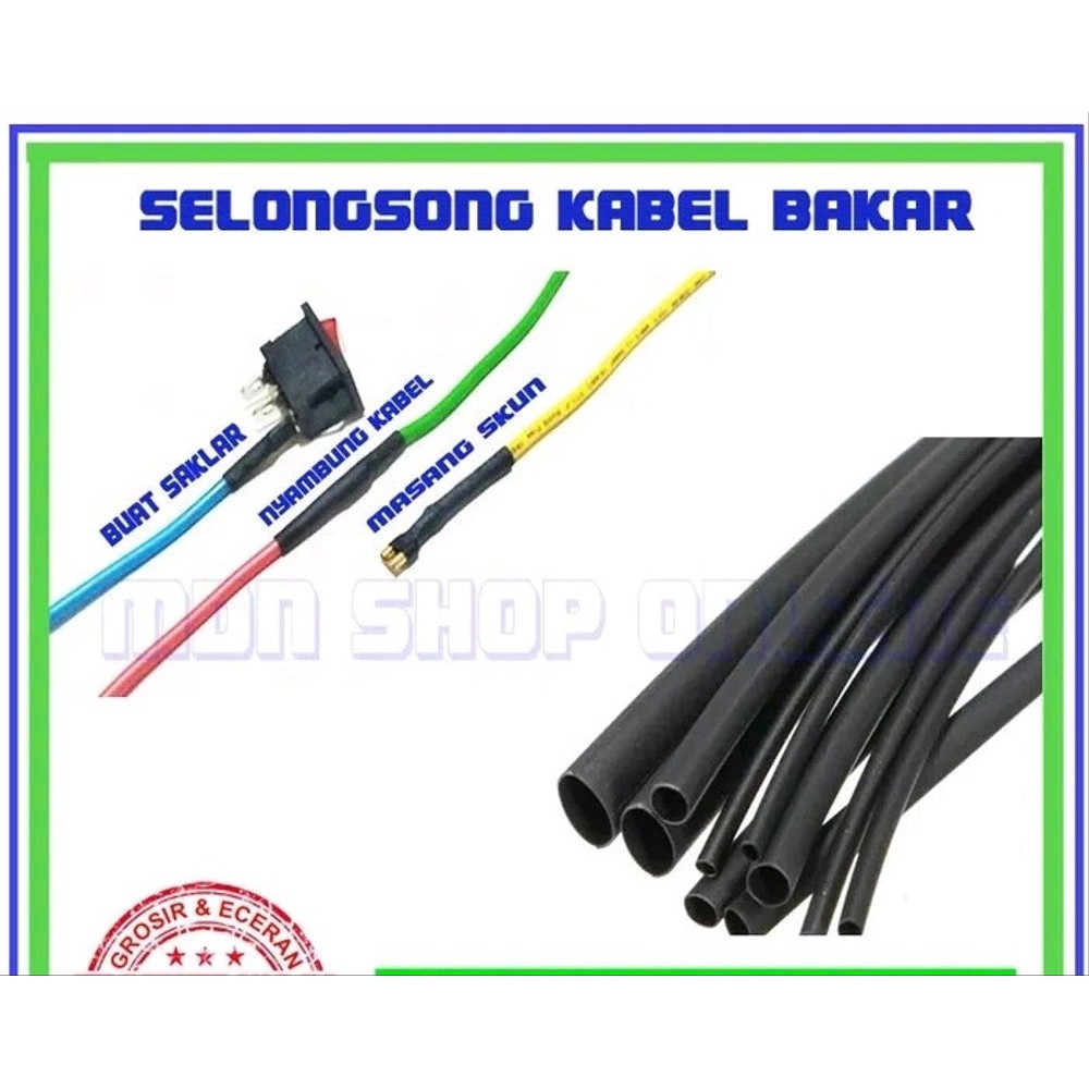 Heatshrink Solasi Bakar Solatip Bakar Selongsong Bakar 3MM 3 MM Per 1 CM