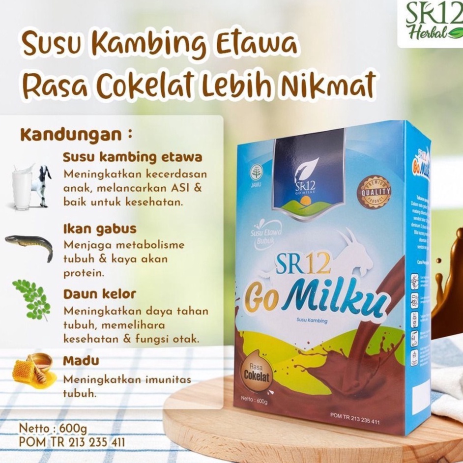 

GOMILKU SR12 Susu Herbal Kambing Etawa Asli Original Untuk Anak dan Lansia Aman bagi Bumil Busui