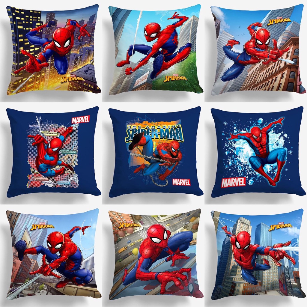 BANTAL SOFA PRINT MOTIF KARAKTER SUPERHERO AMAZING SPIDERMAN 40X40 CM