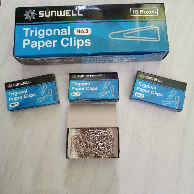 

(PAK) TRIGONAL PAPER CLIPS NO.3 SUNWELL