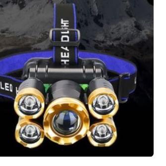 Senter Kepala 5 LED Senter Mitsuyama MS-177P 4 Mode 5 LED