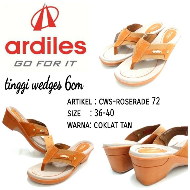 SANDAL WEDGES WANITA TERBARU BY ARDILES ROSERADE 72 MURAH NYAMAN DIPAKAI