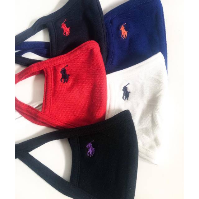 Masker POLO Original Kain Premium 2 lapis (2 ply) Lacoste Katun READY STOCK