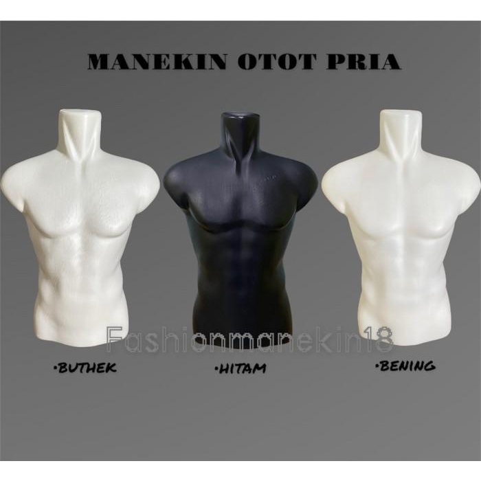 Manekin | Manekin Pria Setengah Badan/ Patung Baju Cowok Atasan Kaos Kemeja Pria