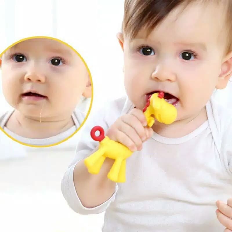 HK Teether Giraffe Mainan Gigitan Bayi Jerapah