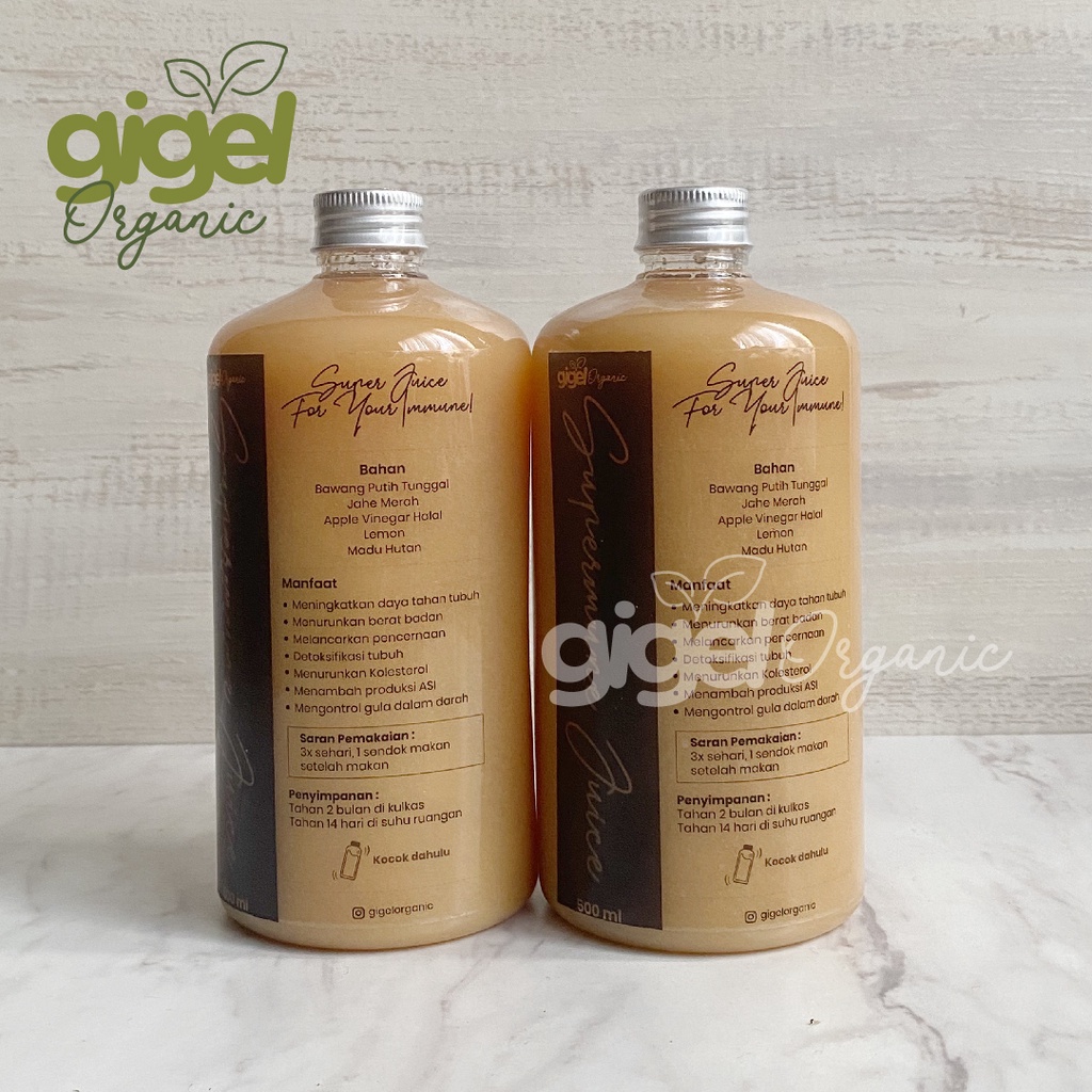 

(isi 2) Gigel Organic Supermune Juice 500ml Jus Bawang Putih Tunggal