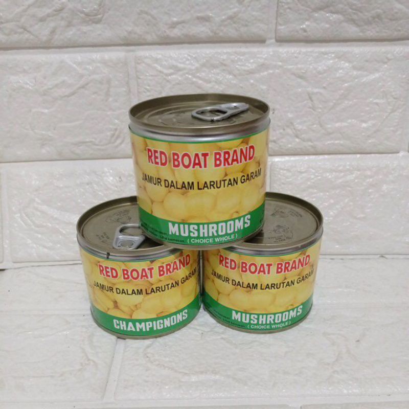 

Jamur kaleng/mushrooms red boat brand 198g