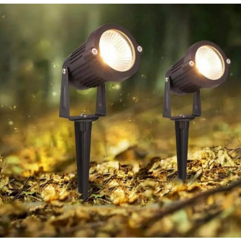 Lampu Sorot Taman Tancap LED COB 12W 220V HENSEKI (White & Warm White)
