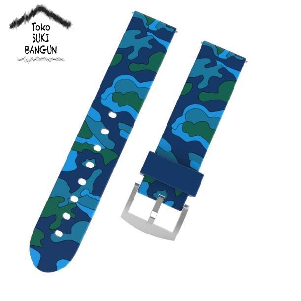 TALI JAM 20mm Rubber ARMY CAMOUFLAGE Silicone Watch Band Strap