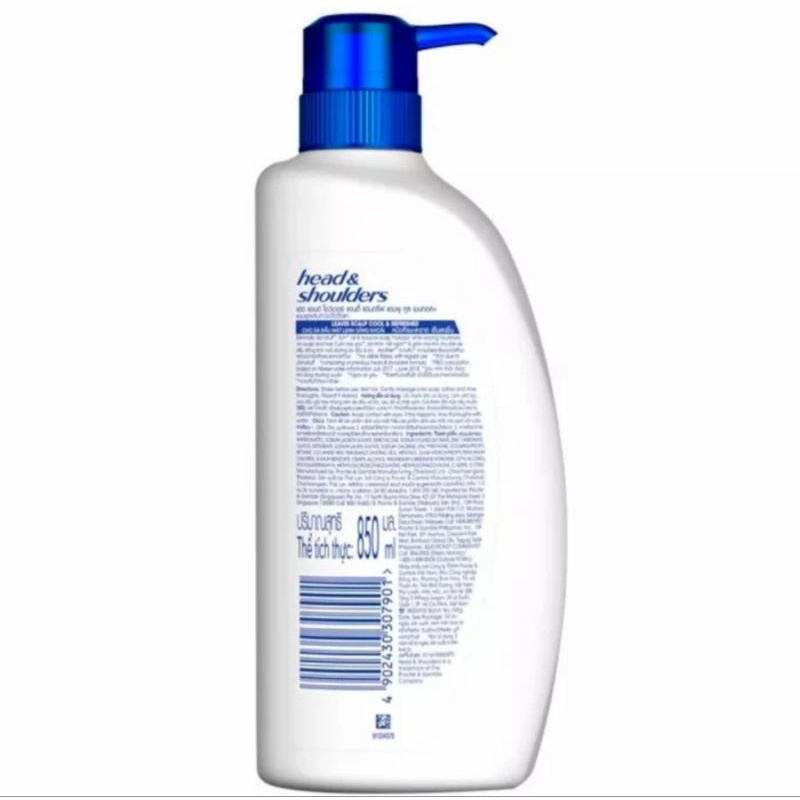 Shampoo head &amp; shoulders cool menthol 850 ml