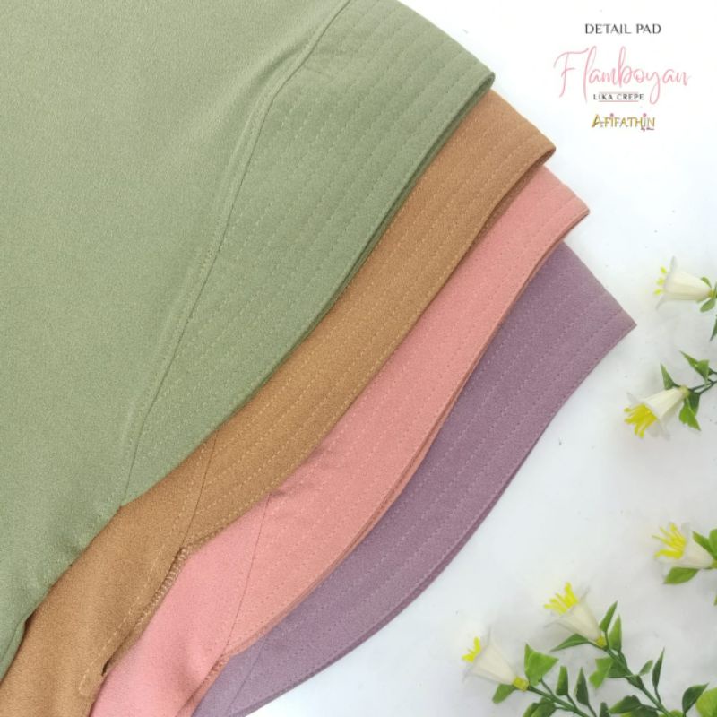 JILBAB KHIMAR FLAMBOYAN  SET CADAR LIKA CREPE by Afifathin