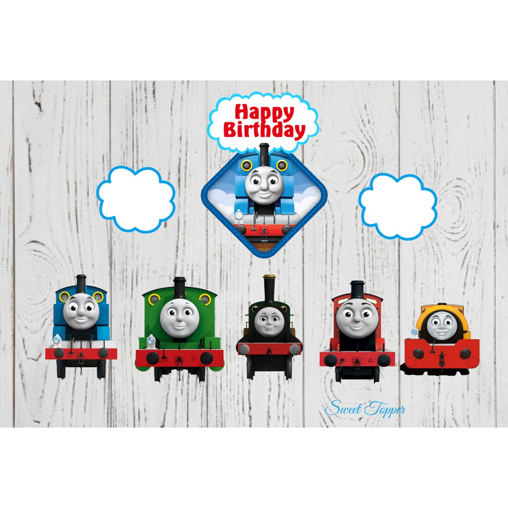 Jual Paket HBD Thomas and Friends utk hiasan cake | Shopee Indonesia