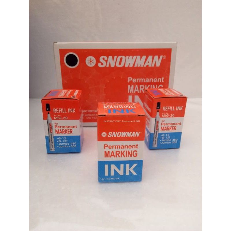 

tinta spidol permanent SNOWMAN MG-20