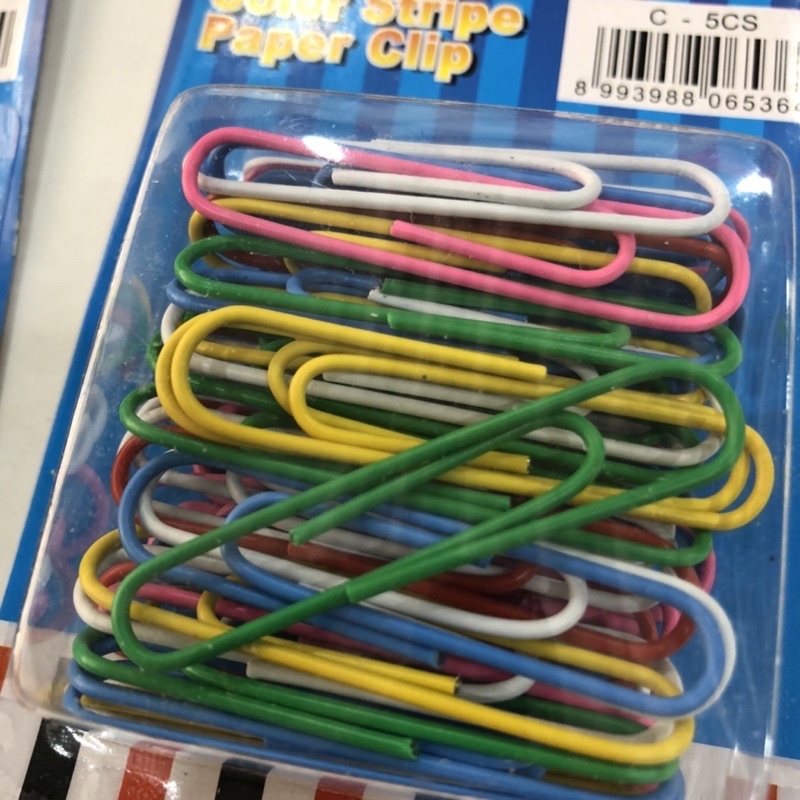 

CLIP KERTAS / PAPER CLIP OVAL BESAR JOYKO WARNA WARNI NO. 5