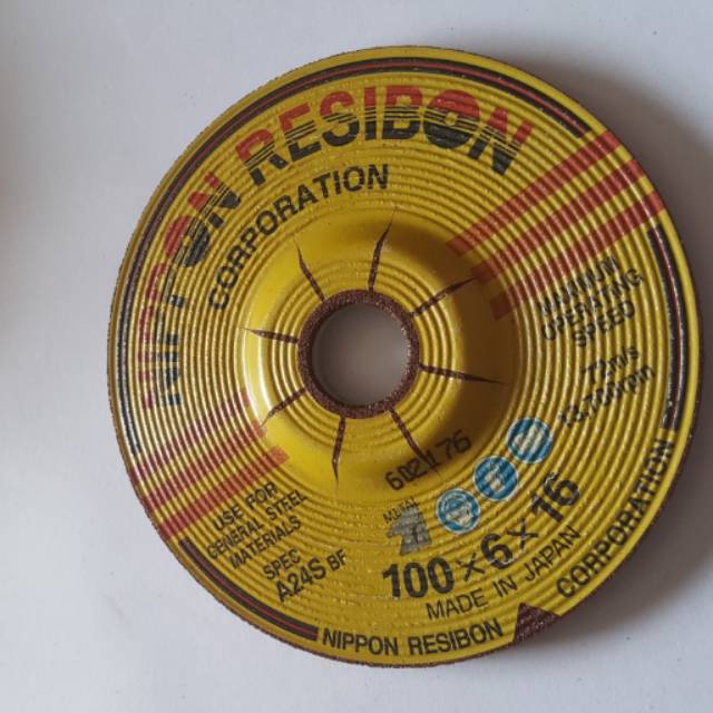 Batu gurinda poles Nippon resibon tebal 4 in mata gurinda poles besi keramik kaca