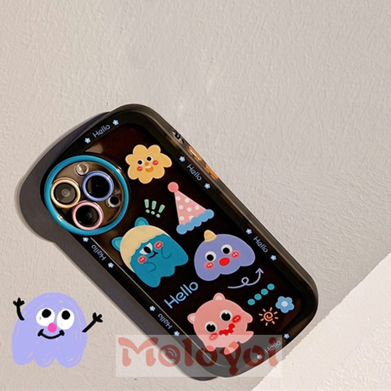 Soft Case TPU Motif Kartun Monster Untuk iPhone 11 7 8 13 12 11 Pro MAX 6 6s 7 8 Plus XR XS MAX X SE 2020