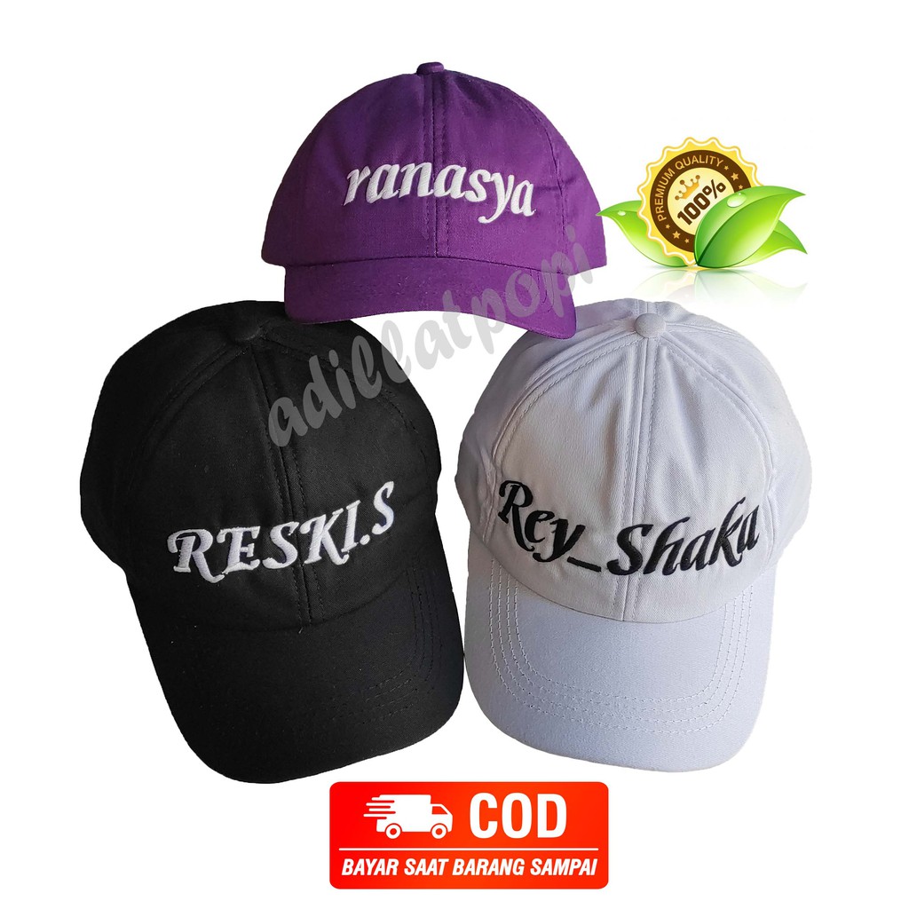 TOPI BASEBALL ANAK BORDIR NAMA SENDIRI ( PREMIUM )