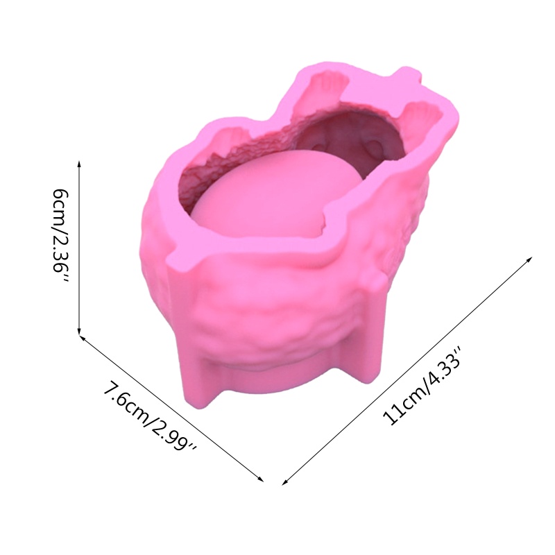 Ran Cetakan Semen Bentuk Landak 3D Bahan Silikon