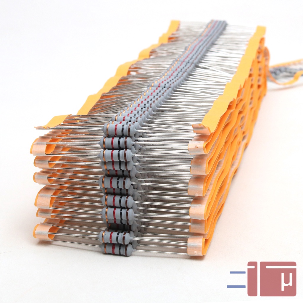 x10 Resistor 1K 1W Metal Oxide 5% Taiwan Kaki Tembaga