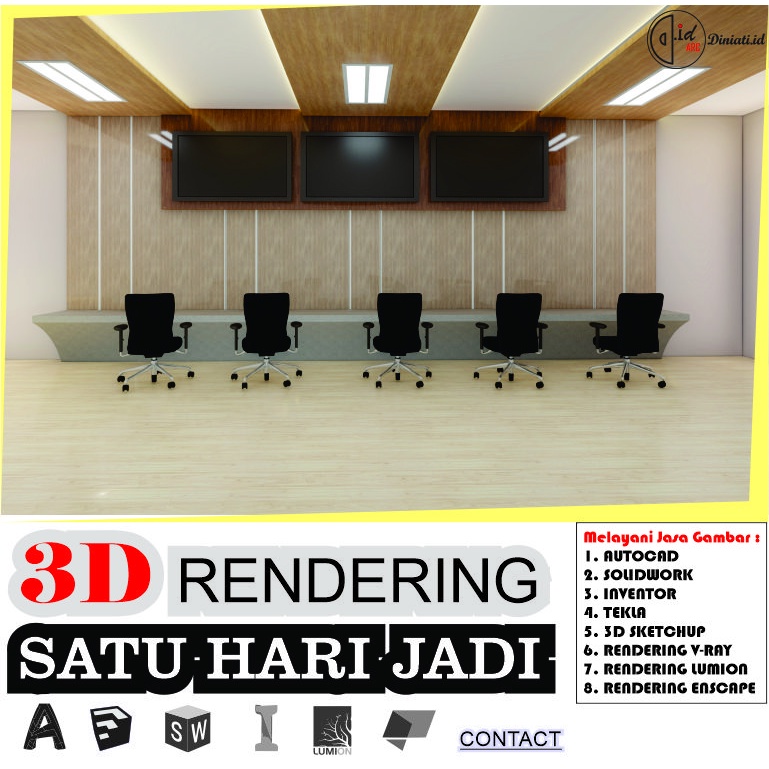 3D Eksterior (Gambar + Render)