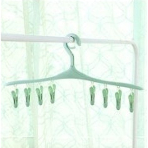 DD120 (1KG=15PCS) 8 In 1 Hanger Serbaguna Jepitan Kaos Kaki Jemuran Baju Multifungsi