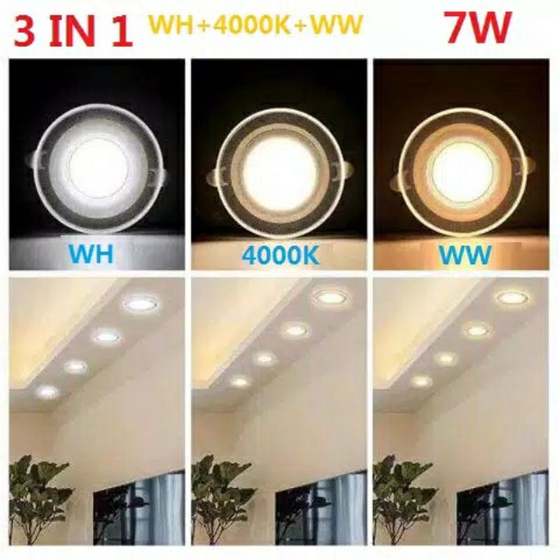 downlight 3 warna / downlight led 3 warna / downlight tricolour / downlight led tricolour