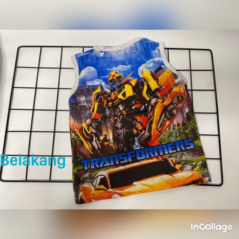 Singlet anak laki-laki-singlet TRANSFORMERS 1-9 tahun