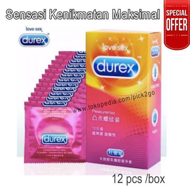 Terlaris Kondom Durex Pleasuremax Bergerigi & Berbintik Dotted - Isi