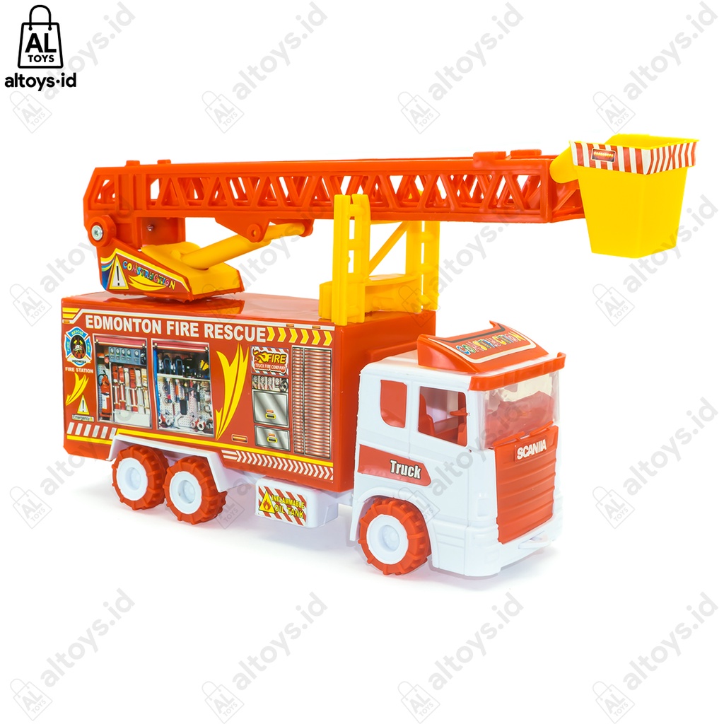 Mainan Mobil Crane Tangga Pemadam Kebakaran Fire engine Truck PMK ST2032