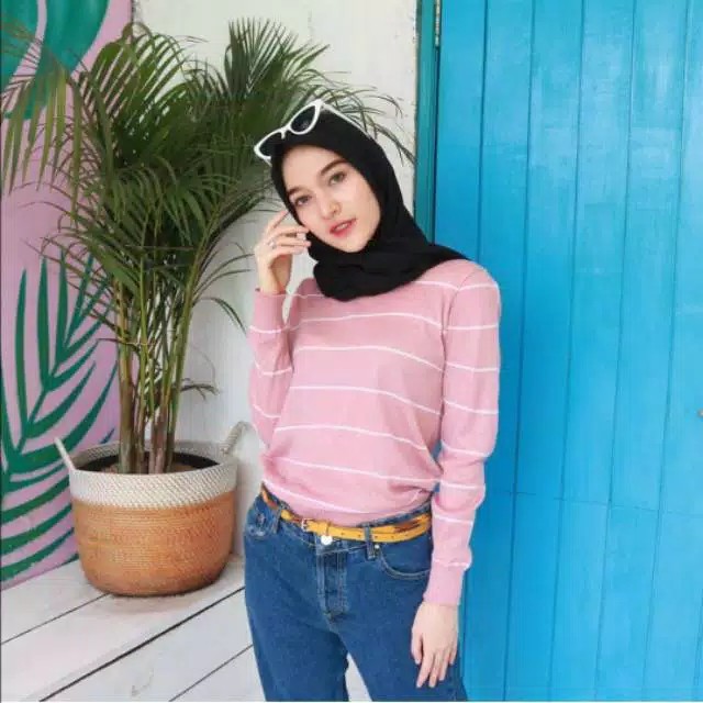 QFS BELLA STRIPE / FIT TO L / RAJUT PREMIUM