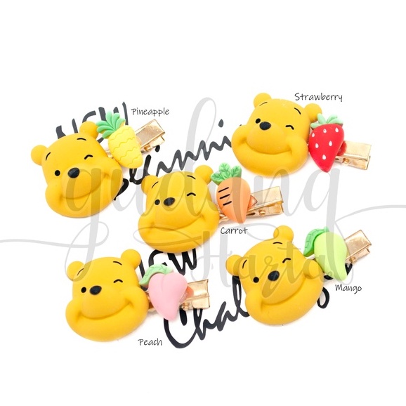 Jepit Rambut Fruity Yellow Bear Hairclip Beruang Kuning Buah GH 213017