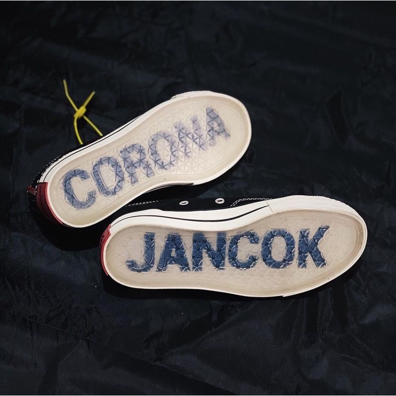 Sepatu Nobrands corjan low black white original - Corona jancok