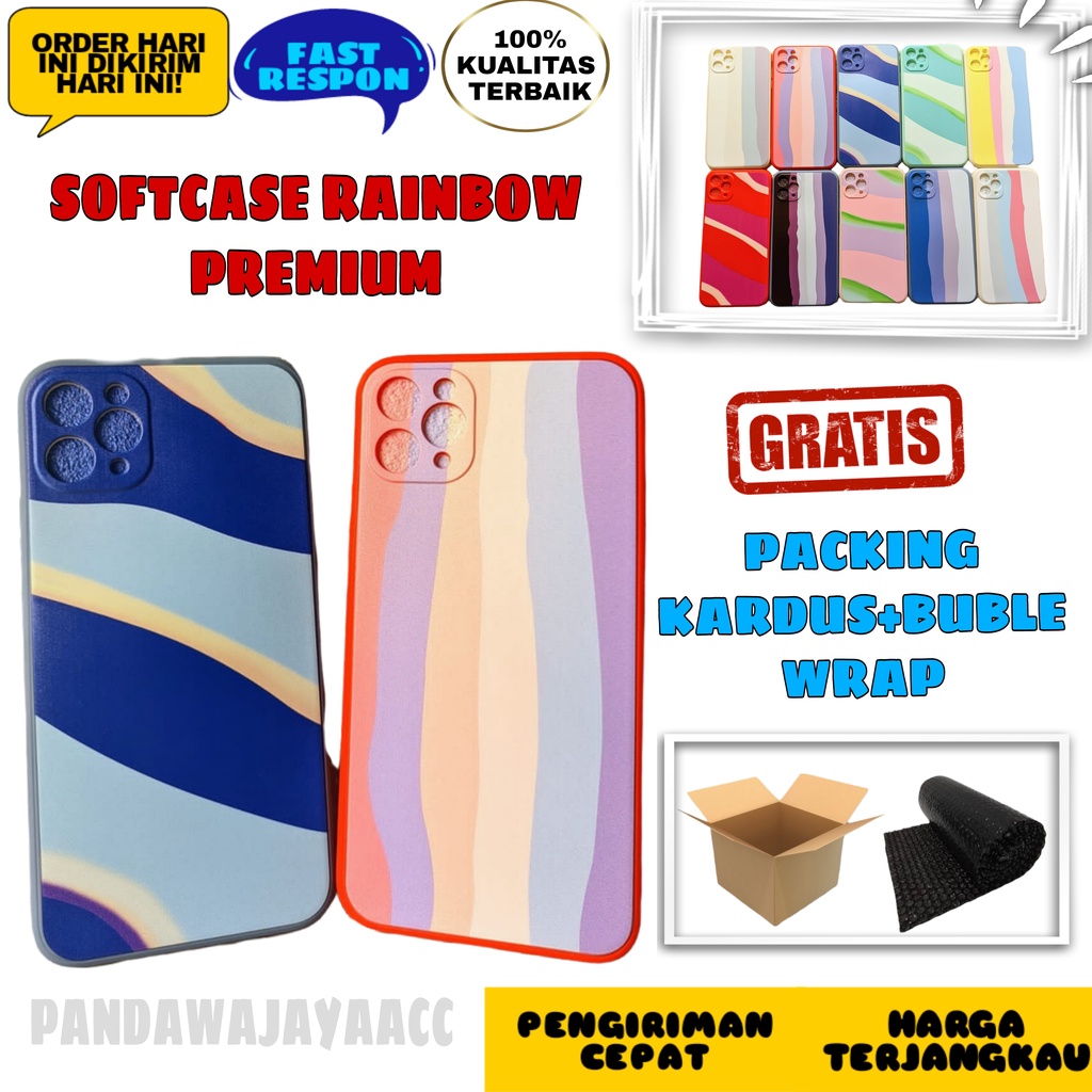 Case Hp Softcase Handphone Casing Soft Case Rainbow Pelangi IPhone 11 12 Pro Karakter