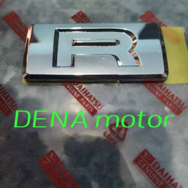 Emblem tipe R daihatsu xenia terios sigra ayla