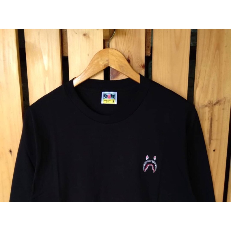 BAJU BAPE | KAOS BAPE SHARK BORDIR LENGAN PANJANG ~ BISA COD BAYAR DI TEMPAT