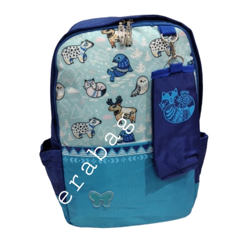 GENIC tas ransel sekolah perempuan free raincover  29361