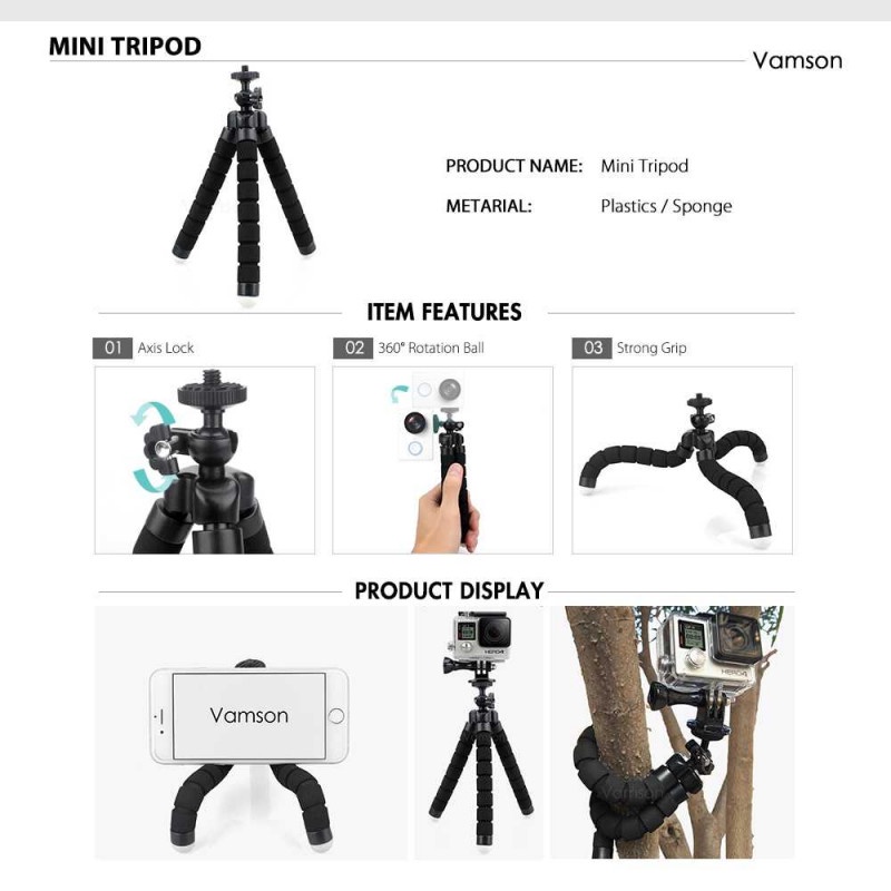 Aksesoris Lengkap Kamera Aksi Full Set GoPro Monopod Chest Strap