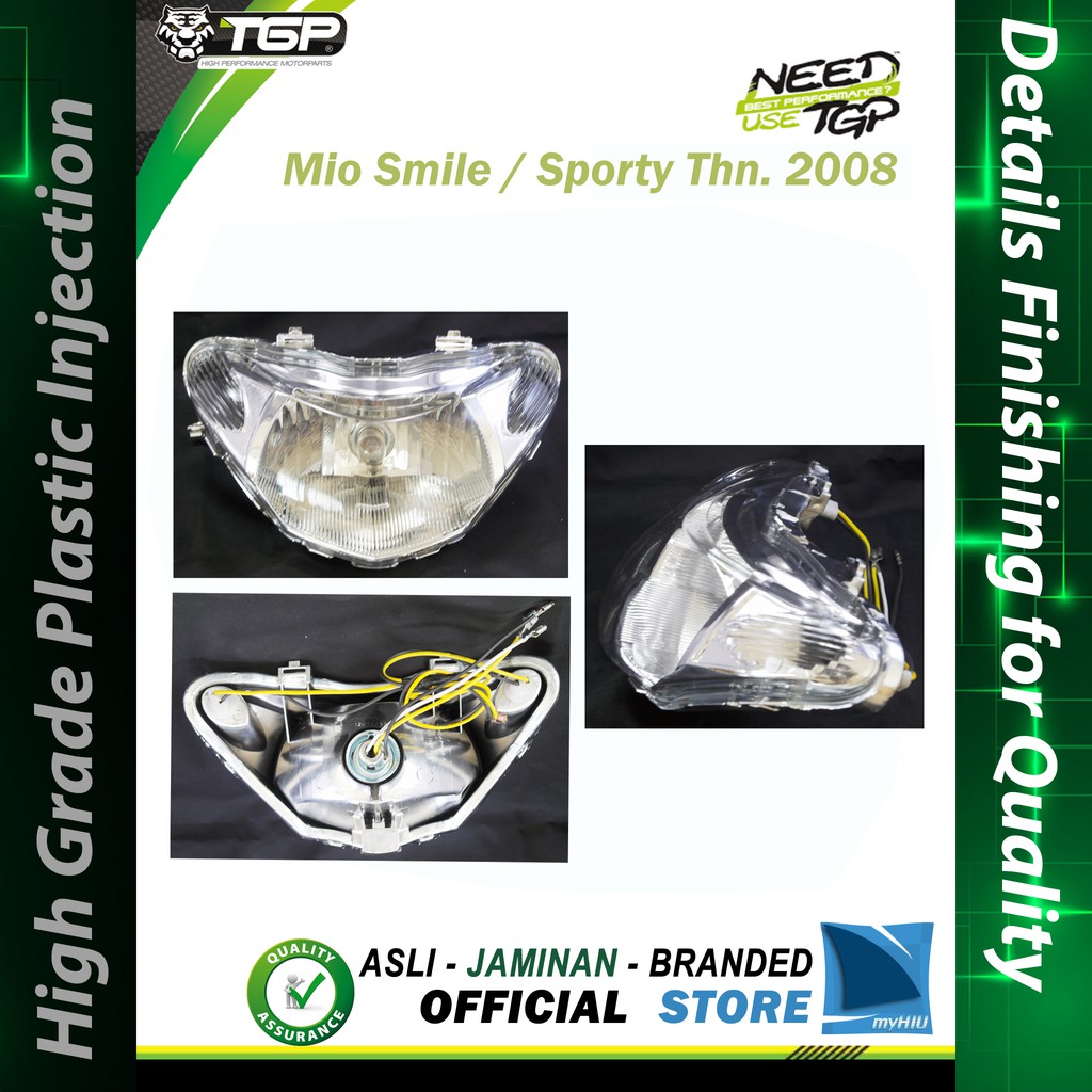 Reflektor / Lampu Depan Yamaha Mio Sporty, Smile KOMPLIT - Front Lamp Assy TGP