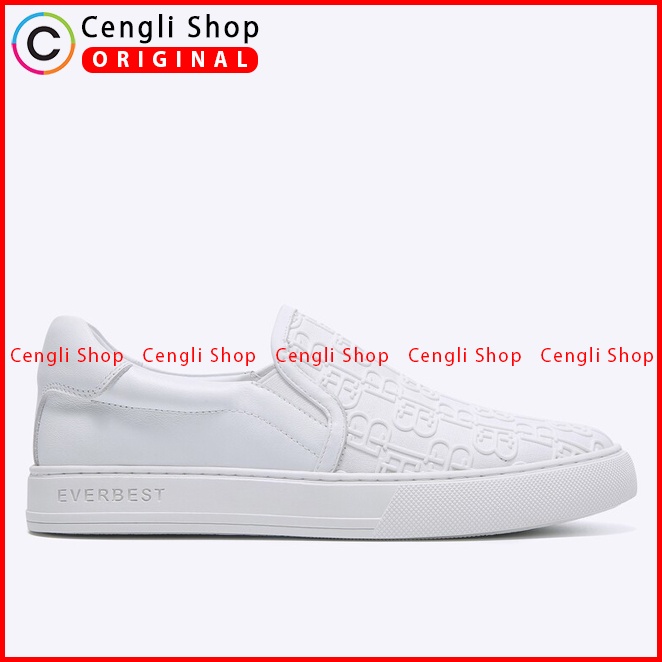 EM17 SEPATU SLIP ON PRIA EVERBEST ORIGINAL KULIT KASUAL SEMI FORMAL HITAM
