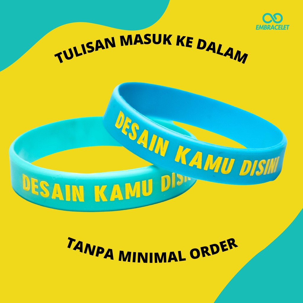 Gelang Custom Satuan | Tulisan Masuk ke Dalam