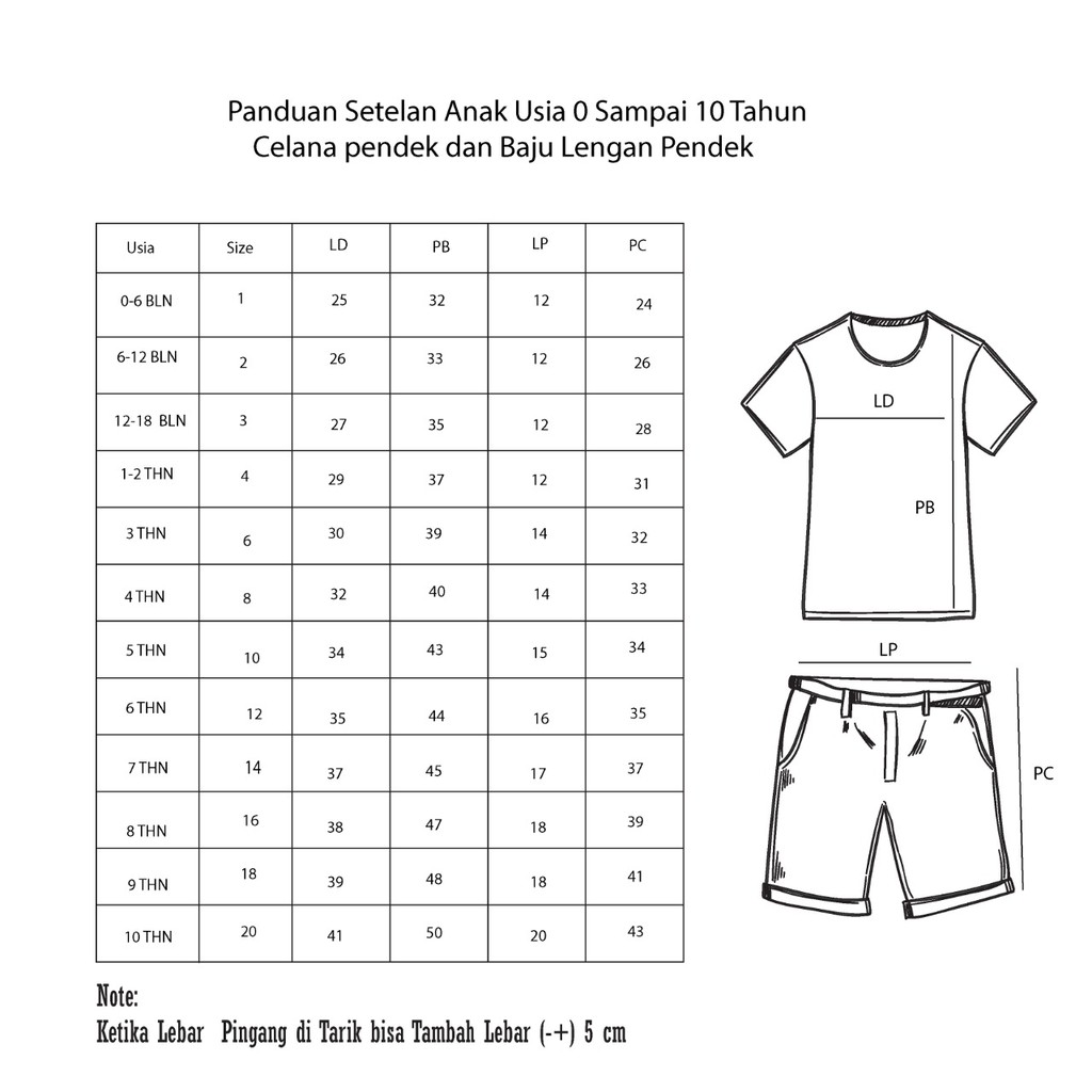 Setelan Baju Anak Karakter doodle Bahan Katun Usia 0 Sampai 10 Tahun