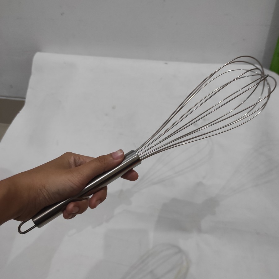 Alat Pengaduk pencampur mixer adonan manual balon balloon whisk panjang